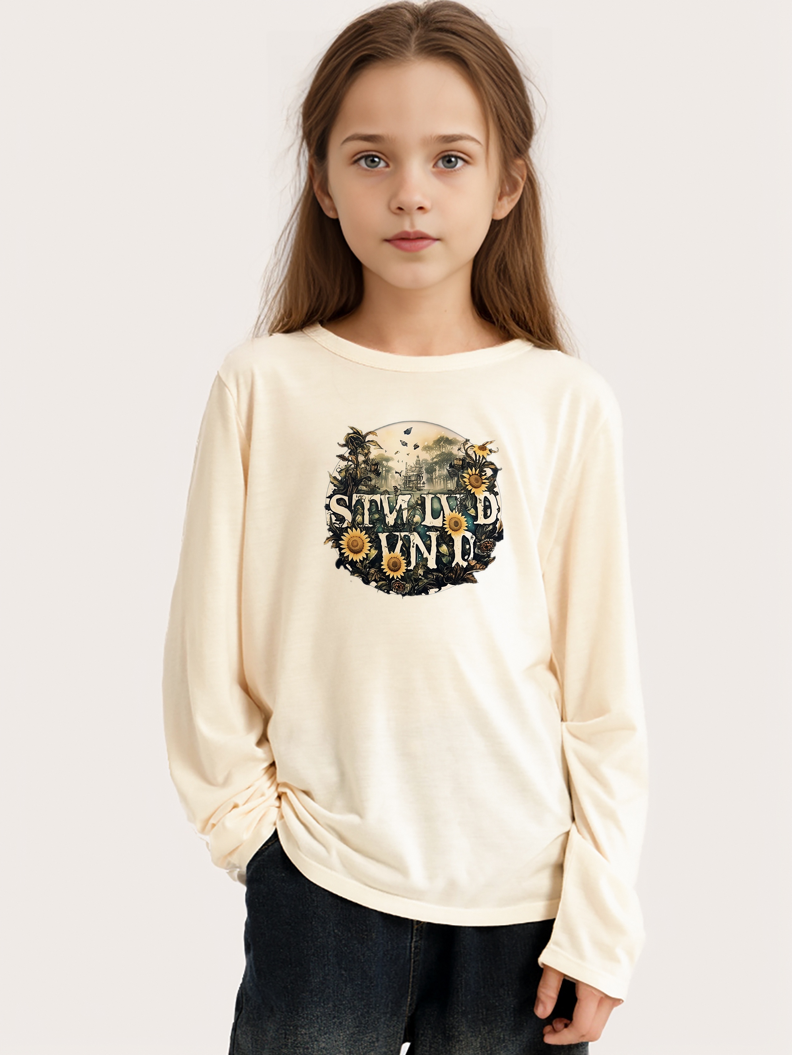 Girls Gorgeous Devil Queen Graphic Crew Neck Long Sleeve T - Temu