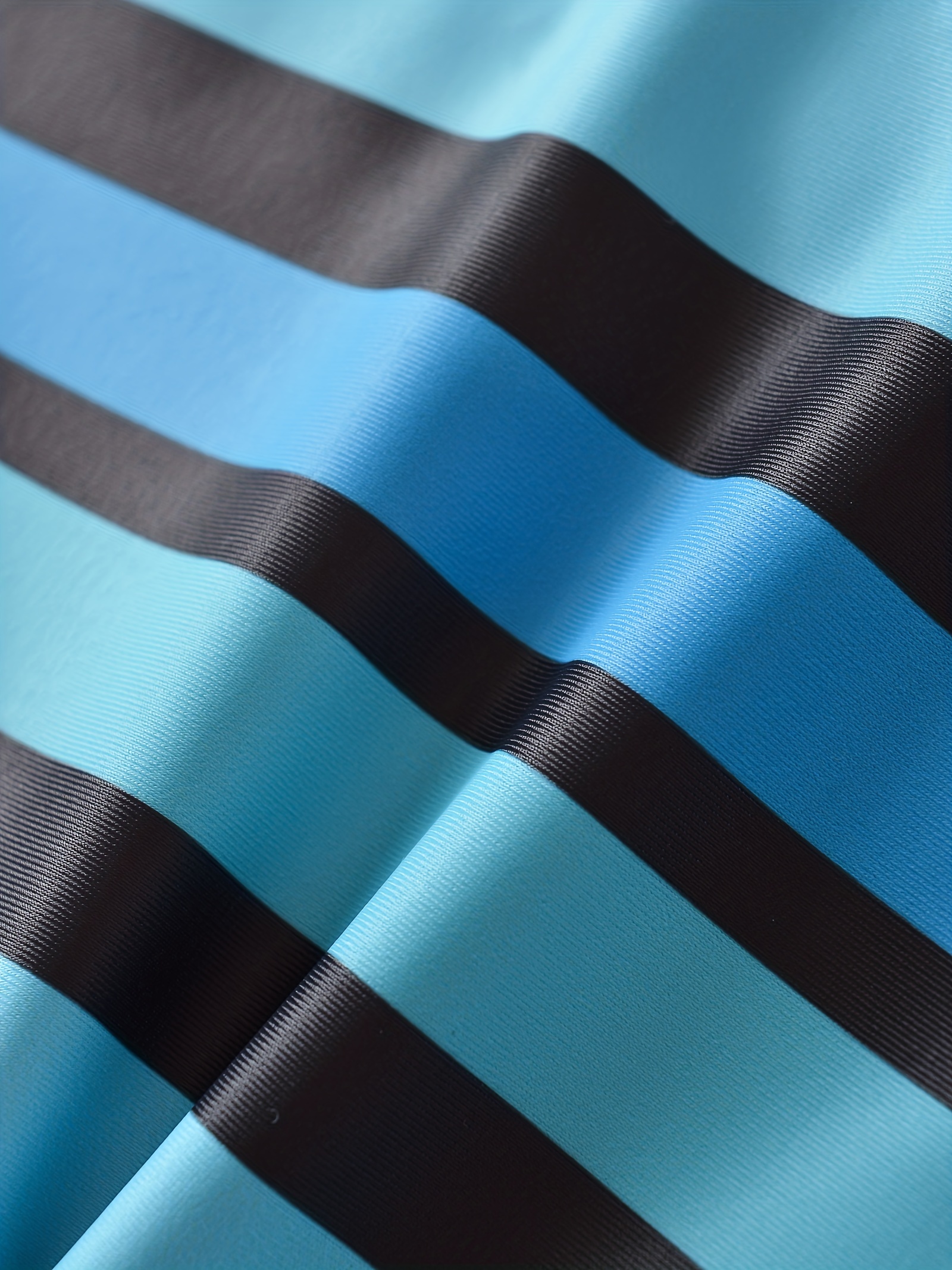 Men's Stripe Drawstring Swim Briefs Quick Dry Beach Pool Swim Shorts