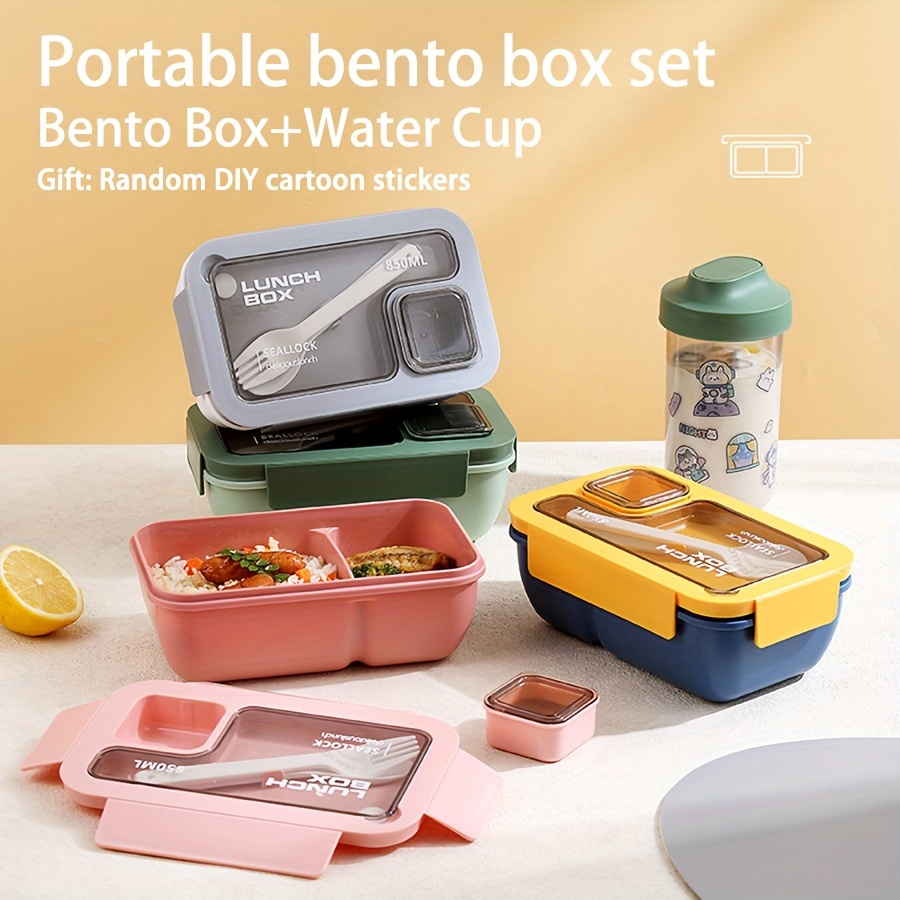 3 in 1 Bento Box Set Microwave And Dishwasher Safe Lunch Box - Temu
