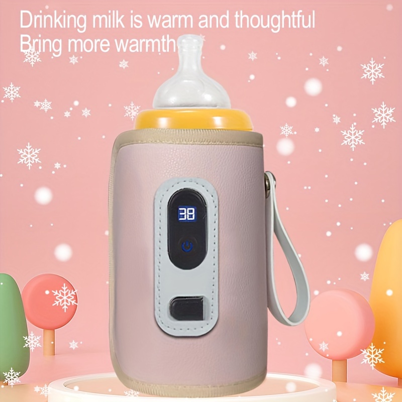 Calentador de biberones portátil para bebés, calentador de leche de viaje  USB, pantalla LCD, calentador de biberones de viaje con control preciso de