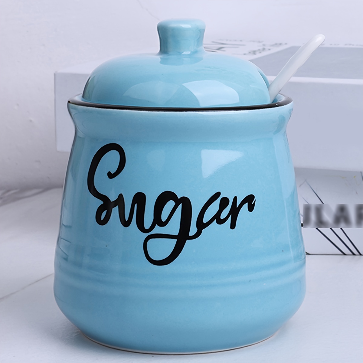 Sugar Ceramic Bowl Canister Jar Bowls Porcelain Seasoning