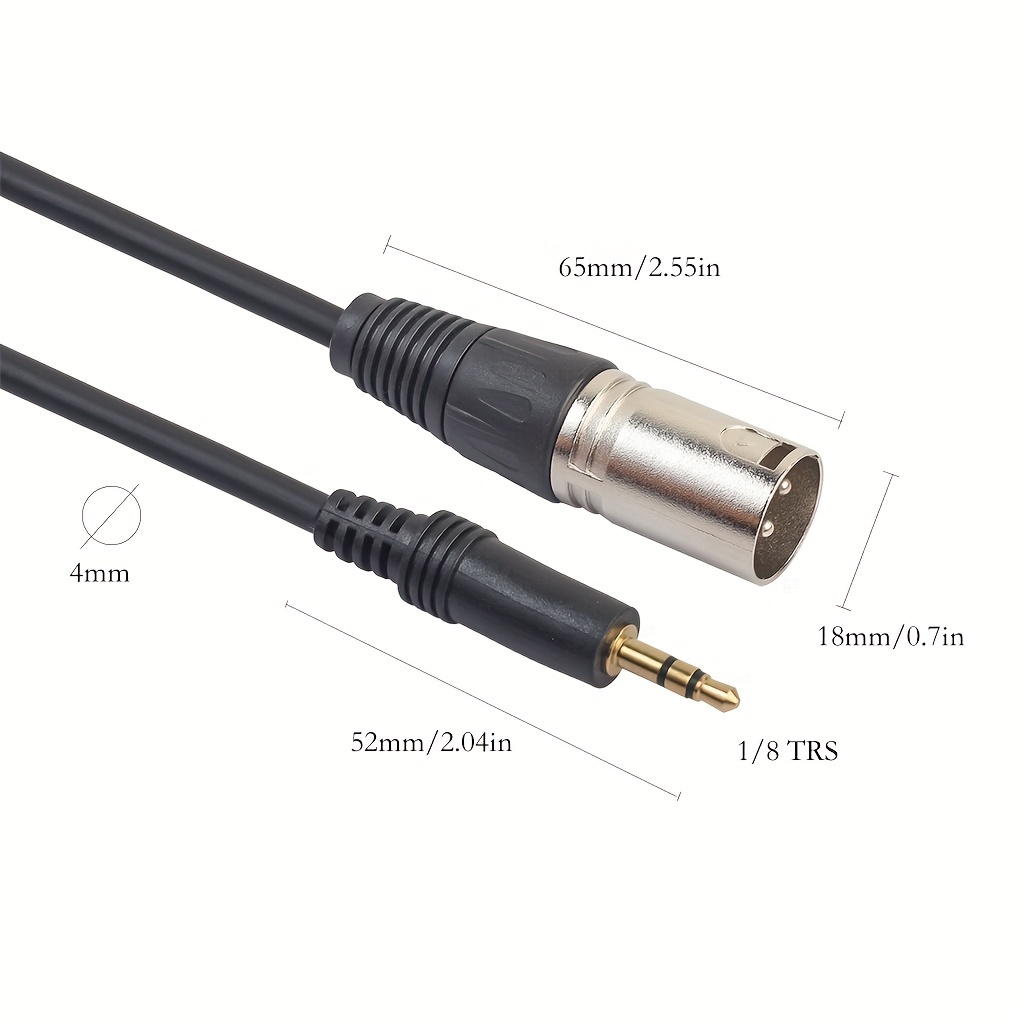 JOMLEY 3.5mm to XLR Cable, XLR to 3.5mm Unbalanced Aux Micphone