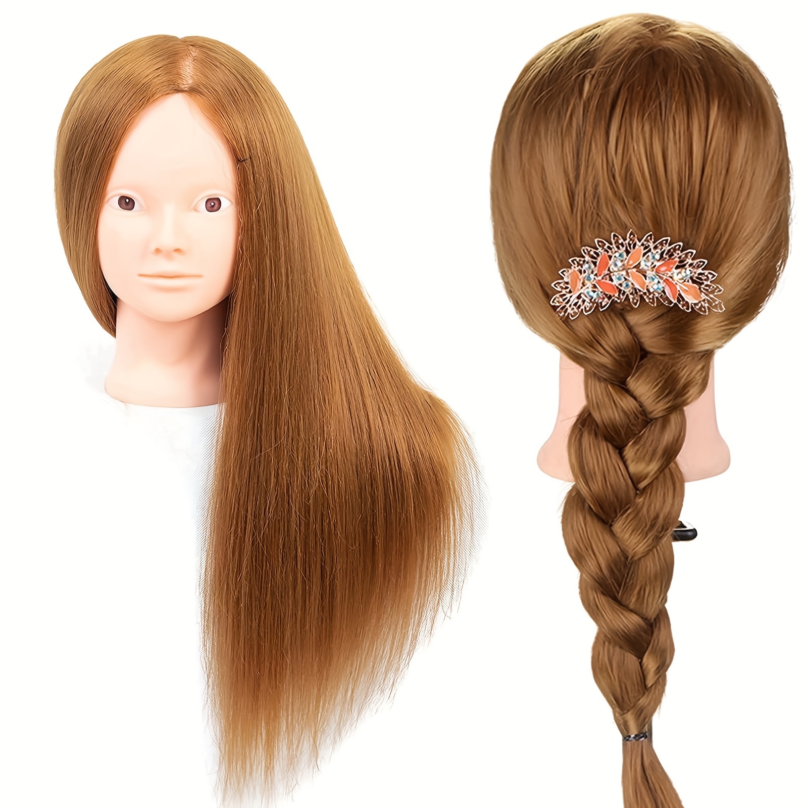 26'' Long Hair Mannequin Head Real Hair 60% Training Head - Temu United  Kingdom