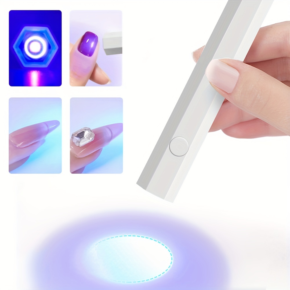 Mini lampada UV a luce UV LED Asciugacapelli per unghie in gel 9pz perlina  Torcia elettrica Portabilità Asciugacapelli Macchina Strumenti per nail art  Luce UV
