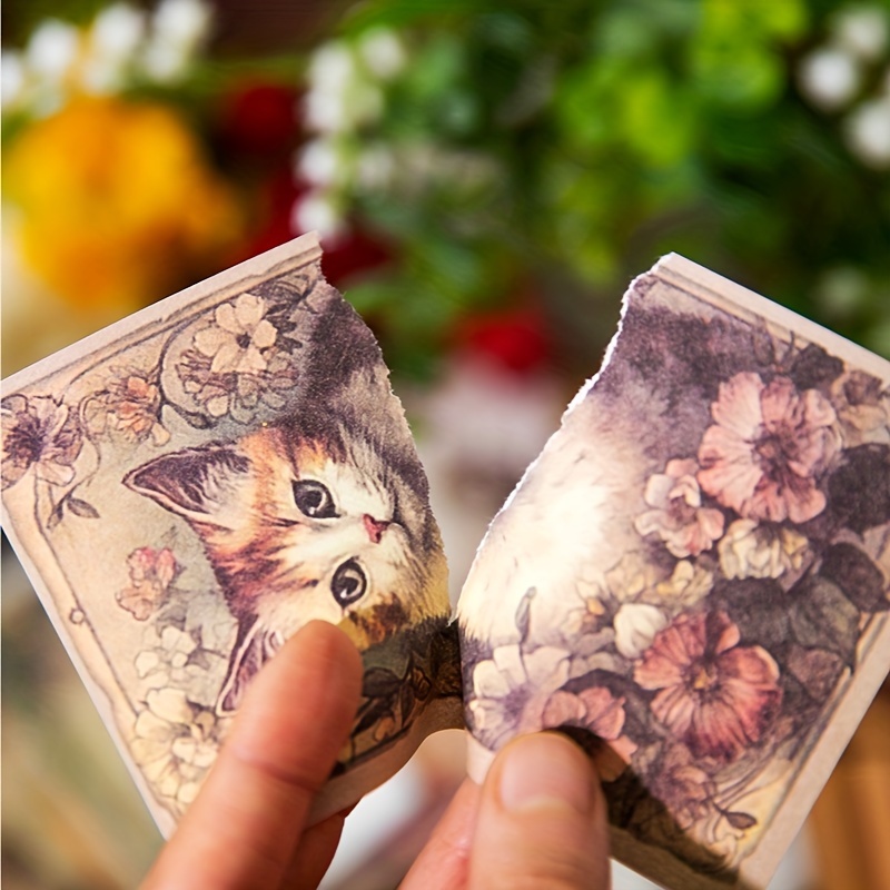 Lovely Cats Scrapbook Paper Vintage Non sticky Decorative - Temu