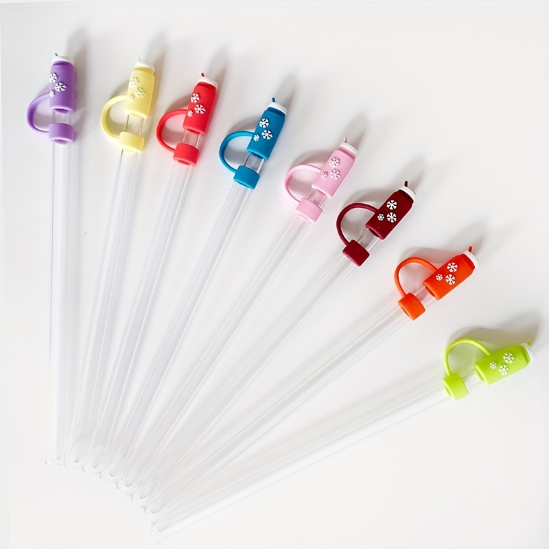 Straw Cover Cap, 12Pcs Silicone Straw Toppers for Tumblers, Reusable Straw  Plugs for 68 mm Straws 