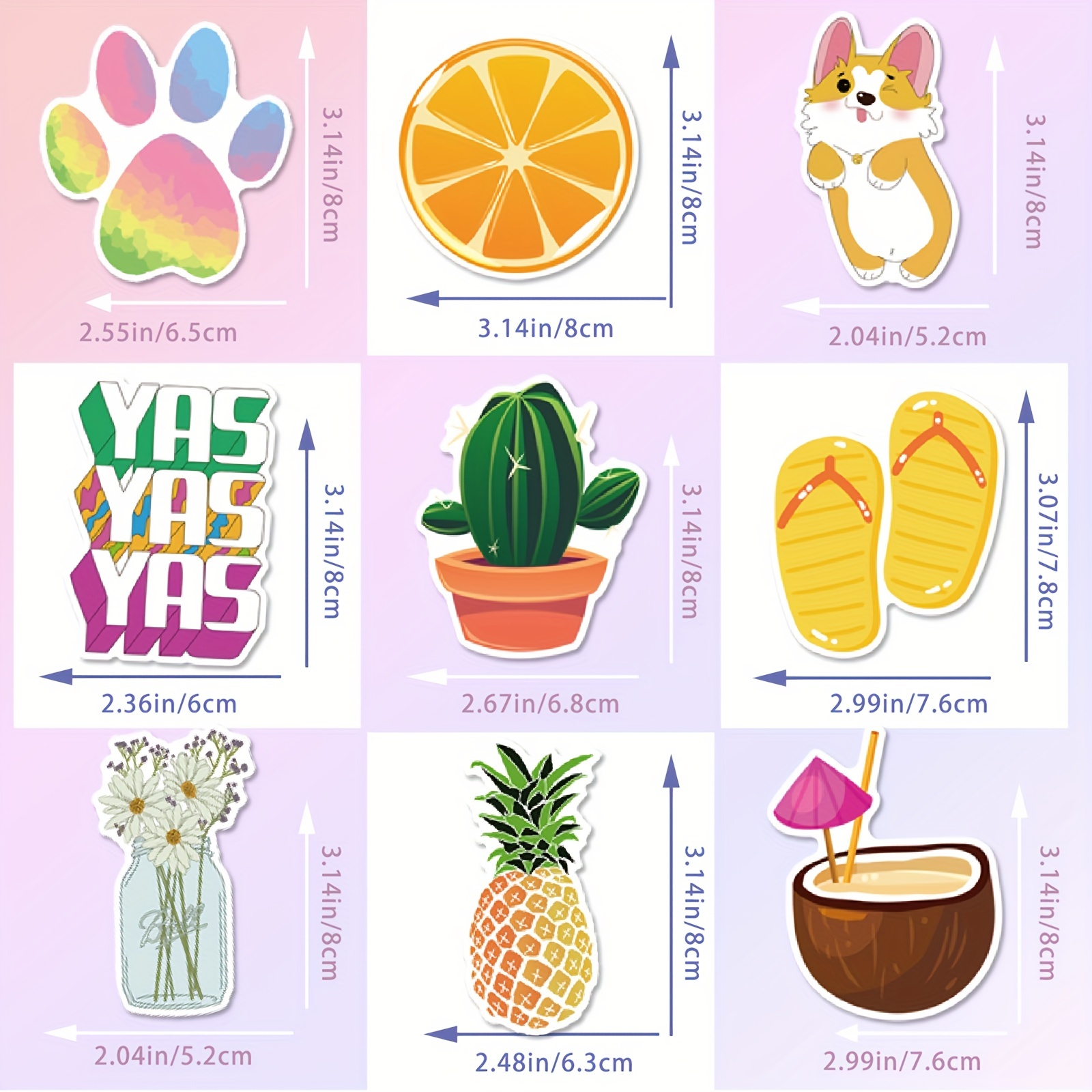 100 Pcs Stickers Pack Colorful Waterproof Stickers, Cute Aesthetic  Stickers. Laptop, Water Bottle, Phone, Skateboard Stickers For Teens Girls  K