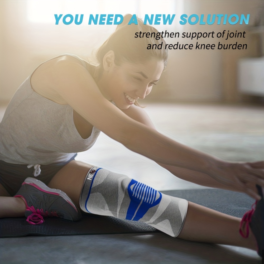Knee Compression Sleeve Best Knee Brace Knee Support - Temu Canada
