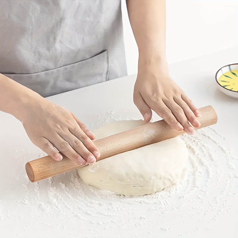 Solid Wood Rolling Pin for Pizza, Pie, Cookies, Noodles - Kitchen Gadgets