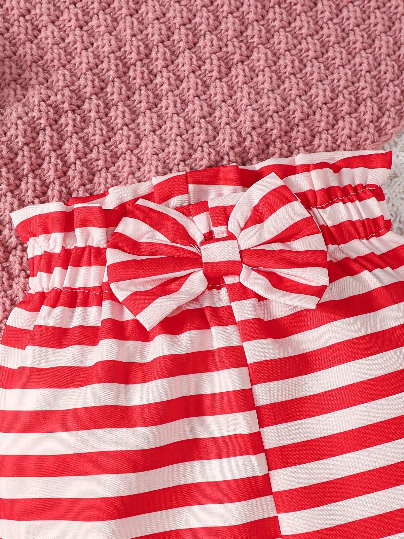 Red and white striped best sale baby pants