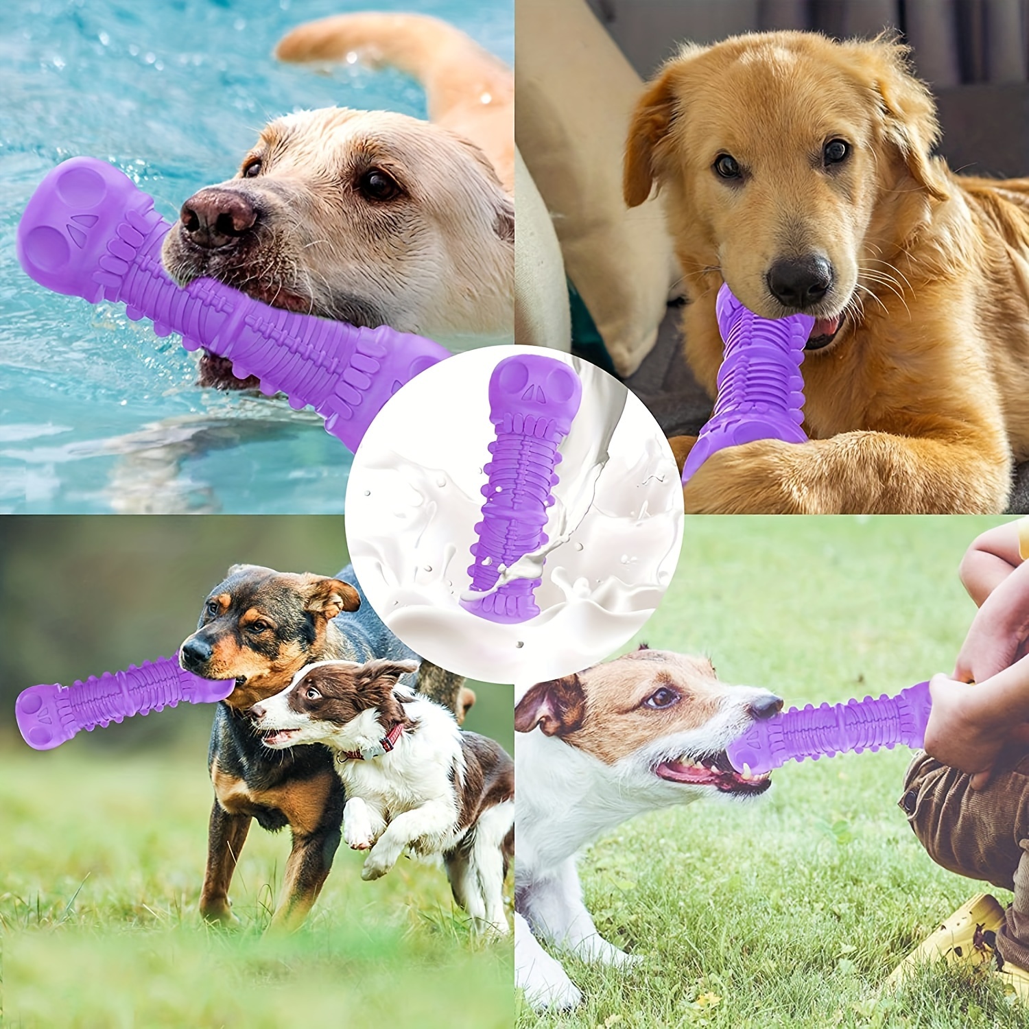 NOUGAT Tough Dog Toys for Aggressive Chewers, Squeaky Dog Chew