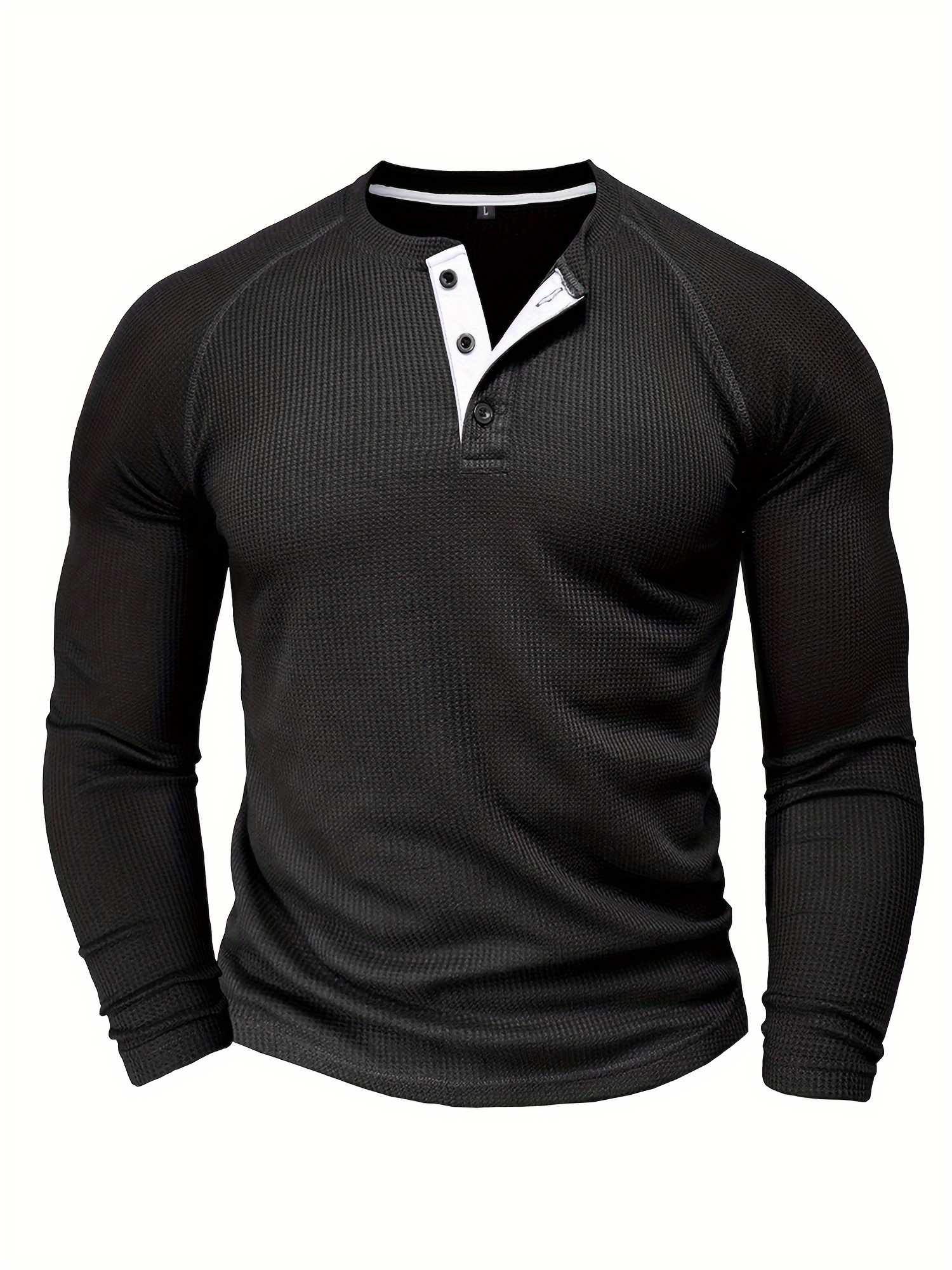 Club Room Men's Black Thermal Henley Shirt – COUTUREPOINT