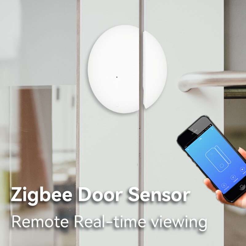 WiFi Door Sensor, Tuya Smart Door Window Sensor, Smart Window Sensor  Real-time Alarm Compatible with Alexa Google Assistant,Home Security Door  Open