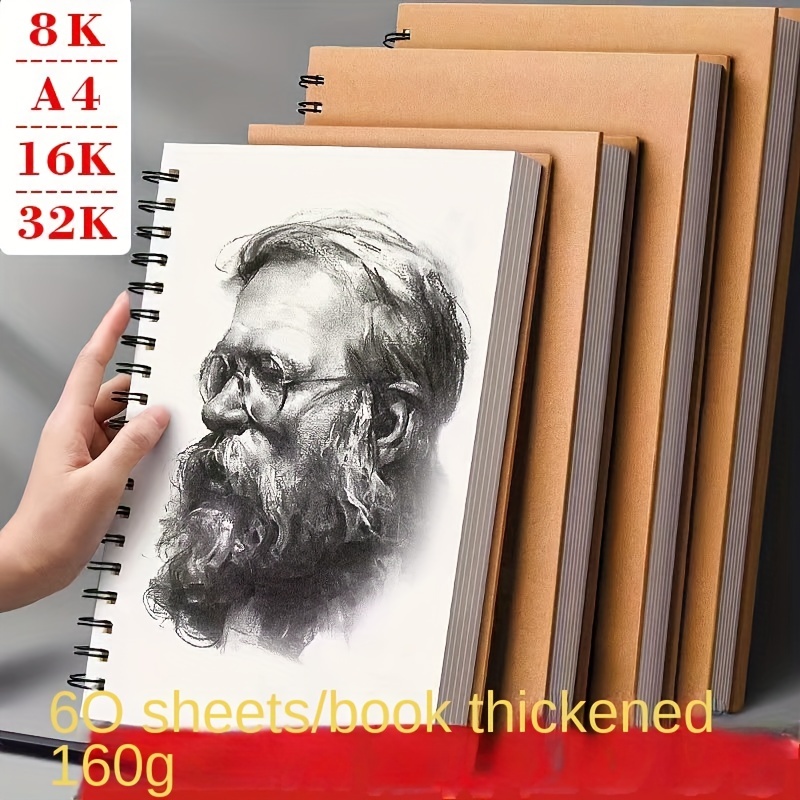 Cuaderno de bocetos de 16K A4 8K, 30 hojas de papel de 160g, Bloc de libros