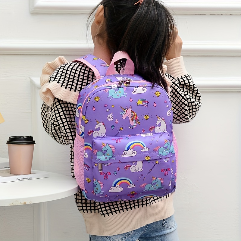 Kids Cartoon Backpack Large Capacity Lightweight Travel School Bag