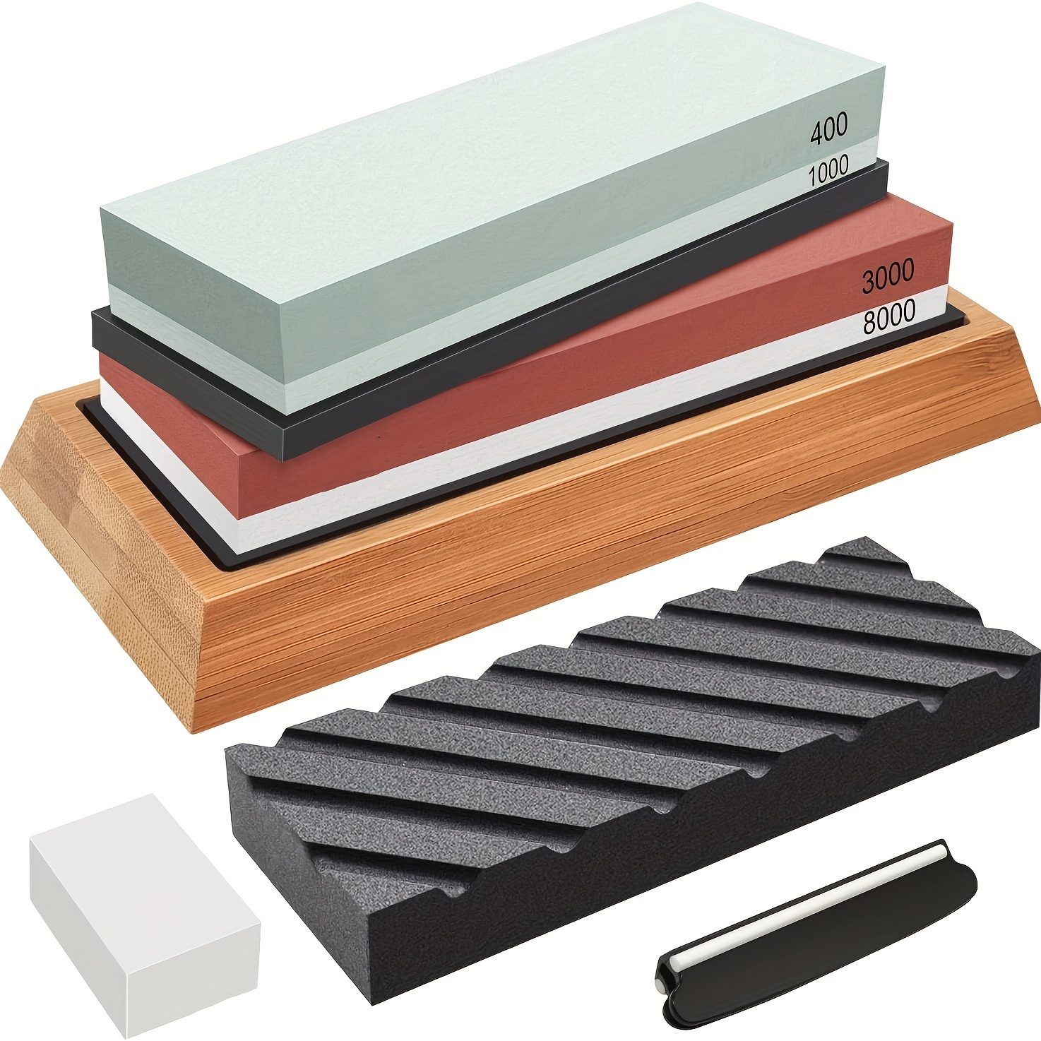 Double-Sided Knife Sharpening Stone (600-1000 Grit / Multi-Colored) by  Utopia Kitchen