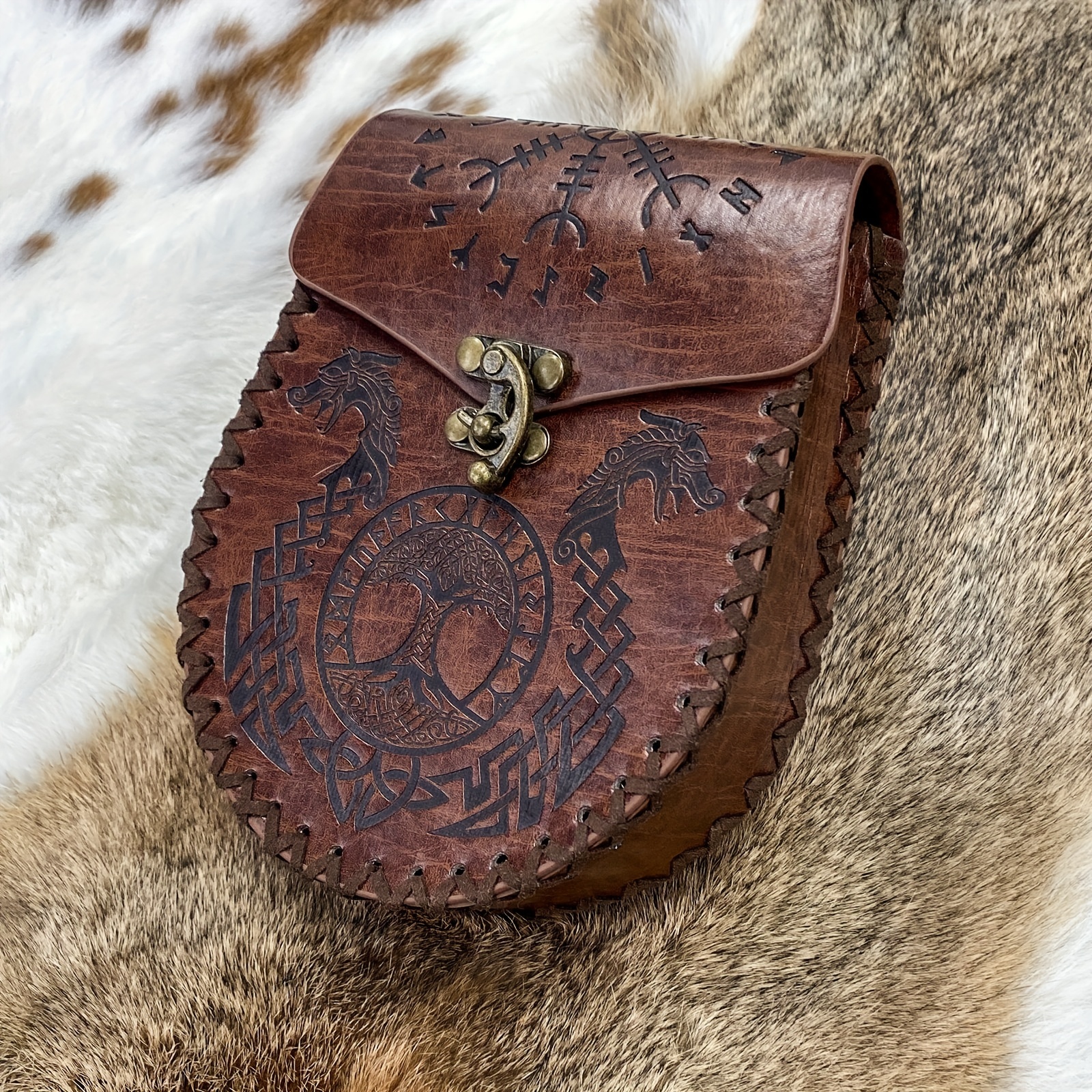Viking Style Medieval Purse With Belt Loop Coin Wallet,pouch For