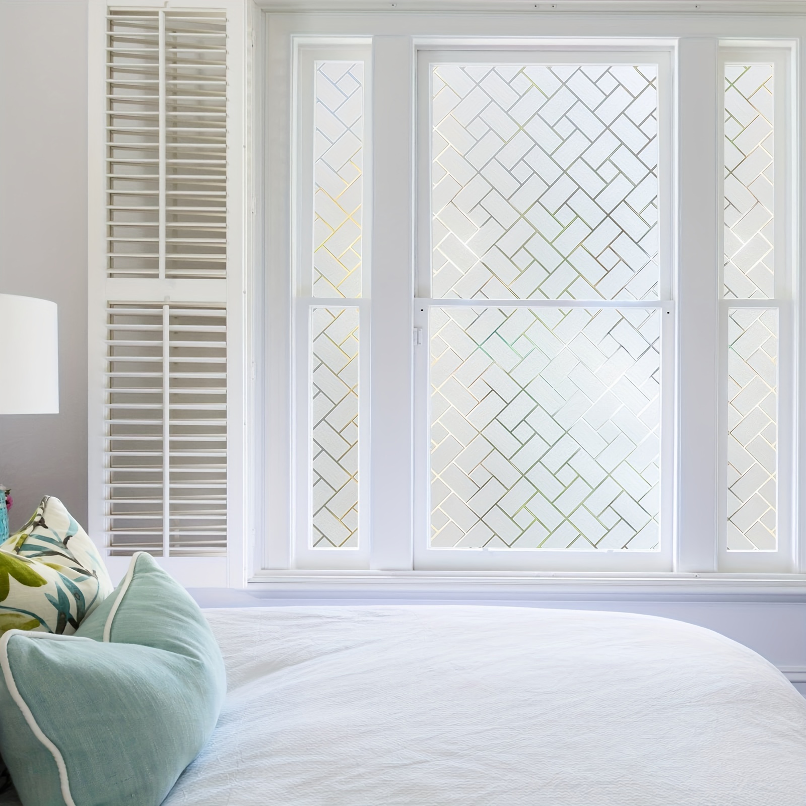Frosted Privacy Window Film Heat Control UV Blocking for Home Office