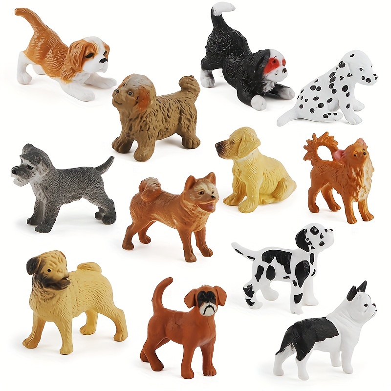 Figurines jouets-K - Mini ferme de Simulation d'animaux, 12 pièces