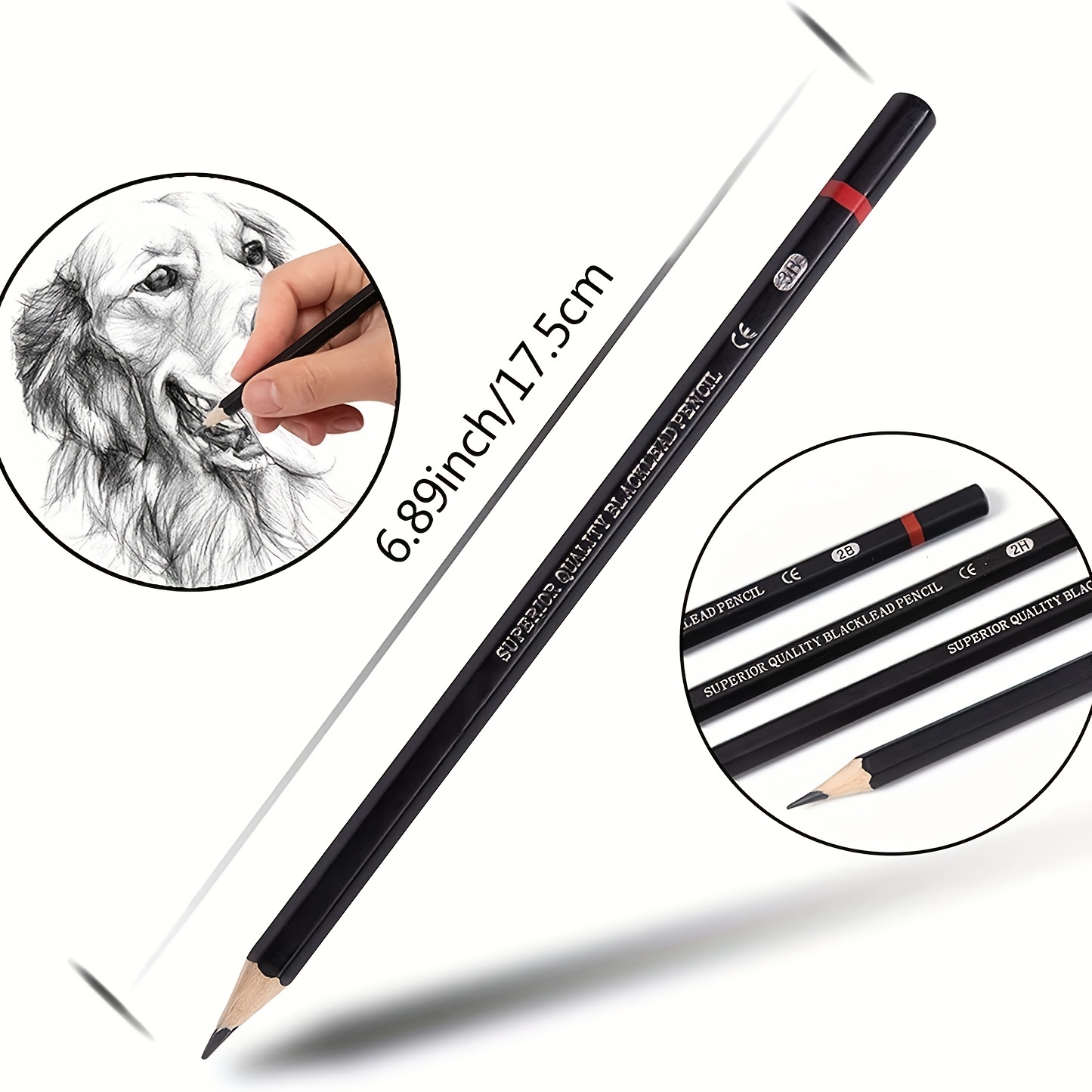 Hb/2b High Quality Graphite Pencils Soft Texture Pencils - Temu
