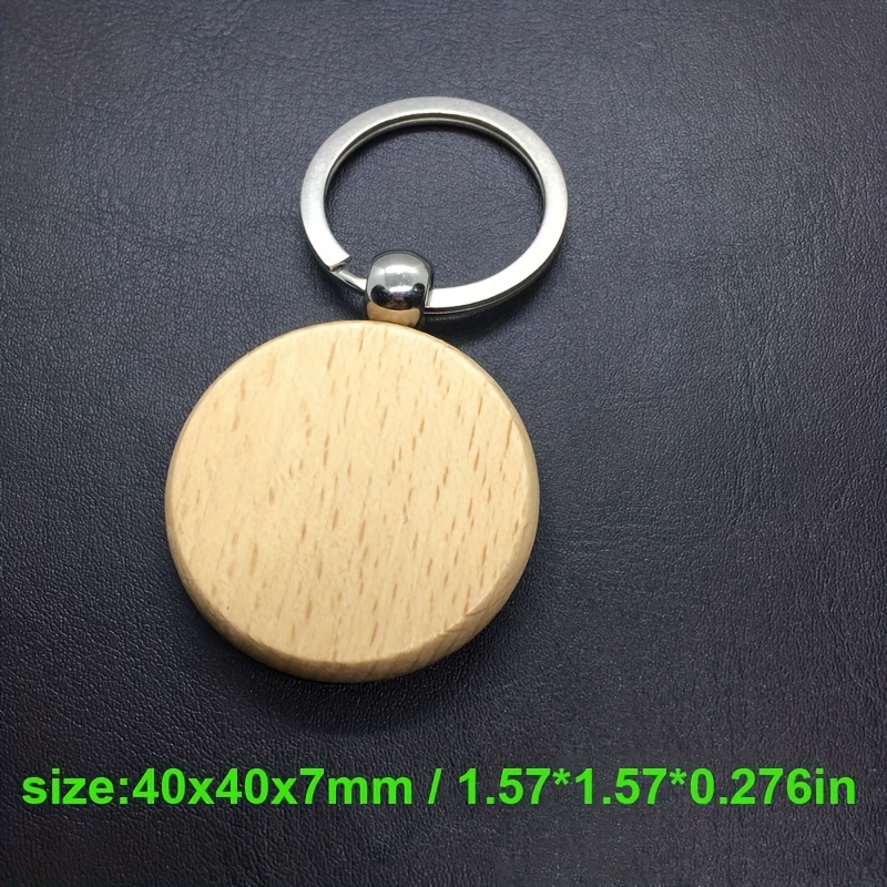  25Pcs Wood Keychain Blanks Wooden Keychain Rectangle
