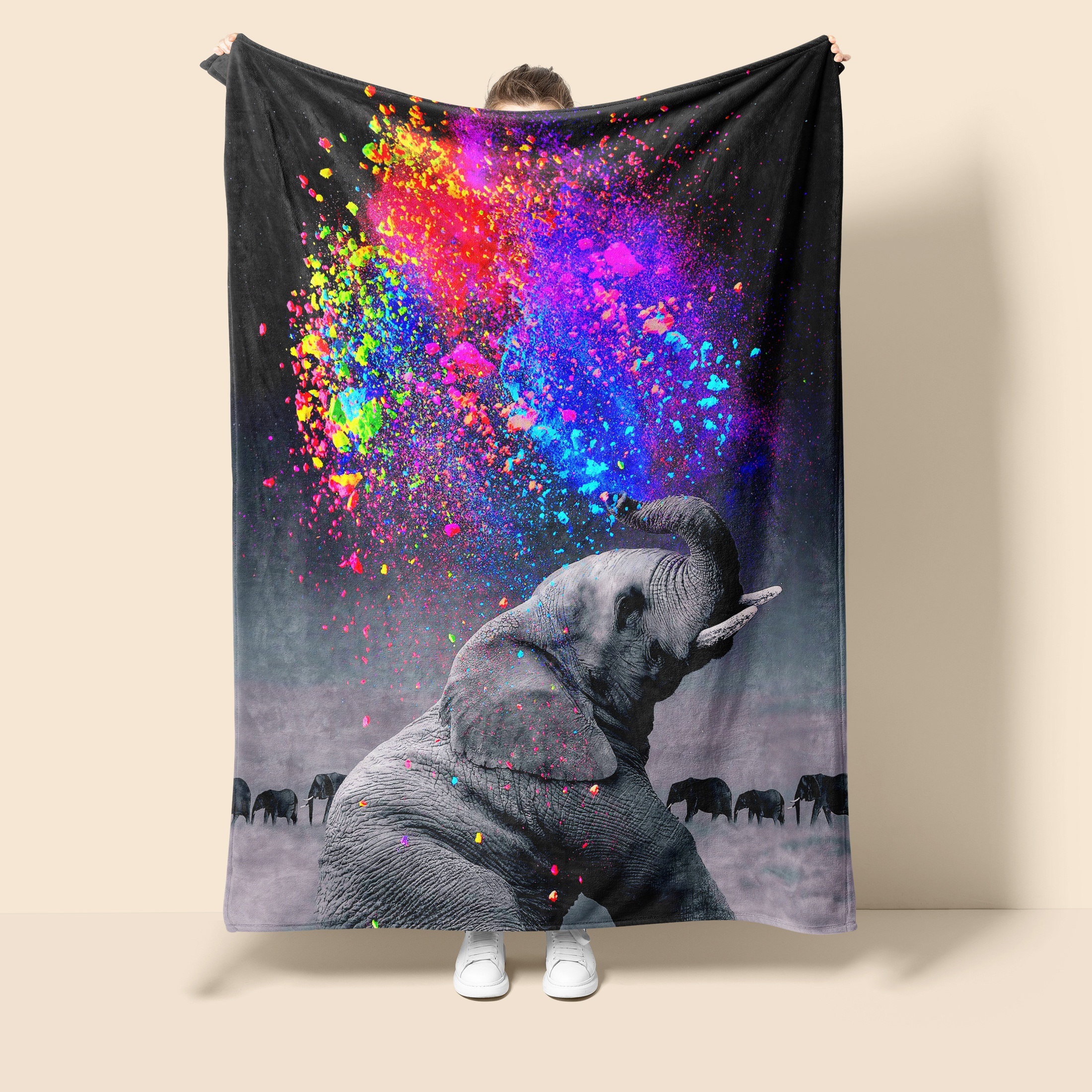 Elephant Blanket Flannel Soft Throw Blanket Elephant Gifts for Women Unique  Elephant Lovers Gifts 50×60 Inches