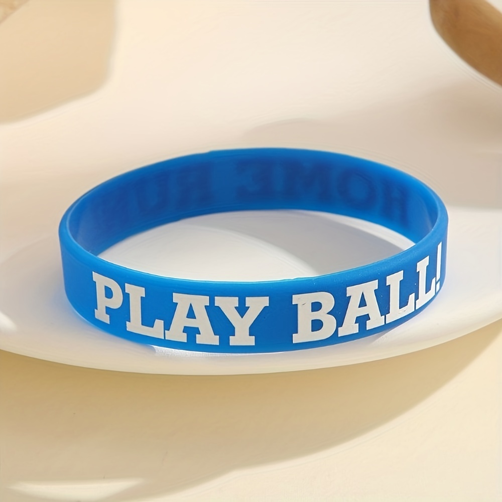 Sports Silicone Bracelet - Baseball, Basketball, Football, Softball, Rugby  Wristband For Club Activities And Gifts - Durable And Comfortable - Temu