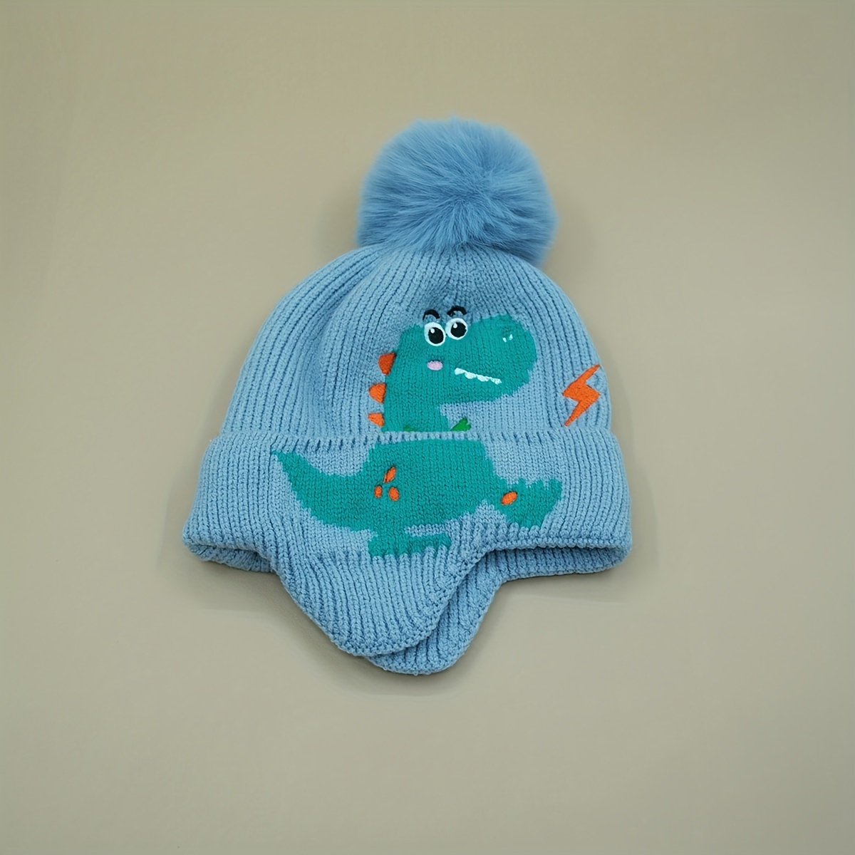 1pc Cappello Lavorato A Maglia Per Bambini E Ragazzi E Ragazze, Cappello  Caldo Con Protezione Per Le Orecchie Da Dinosauro, Per L'autunno E L'inverno  - Temu Italy