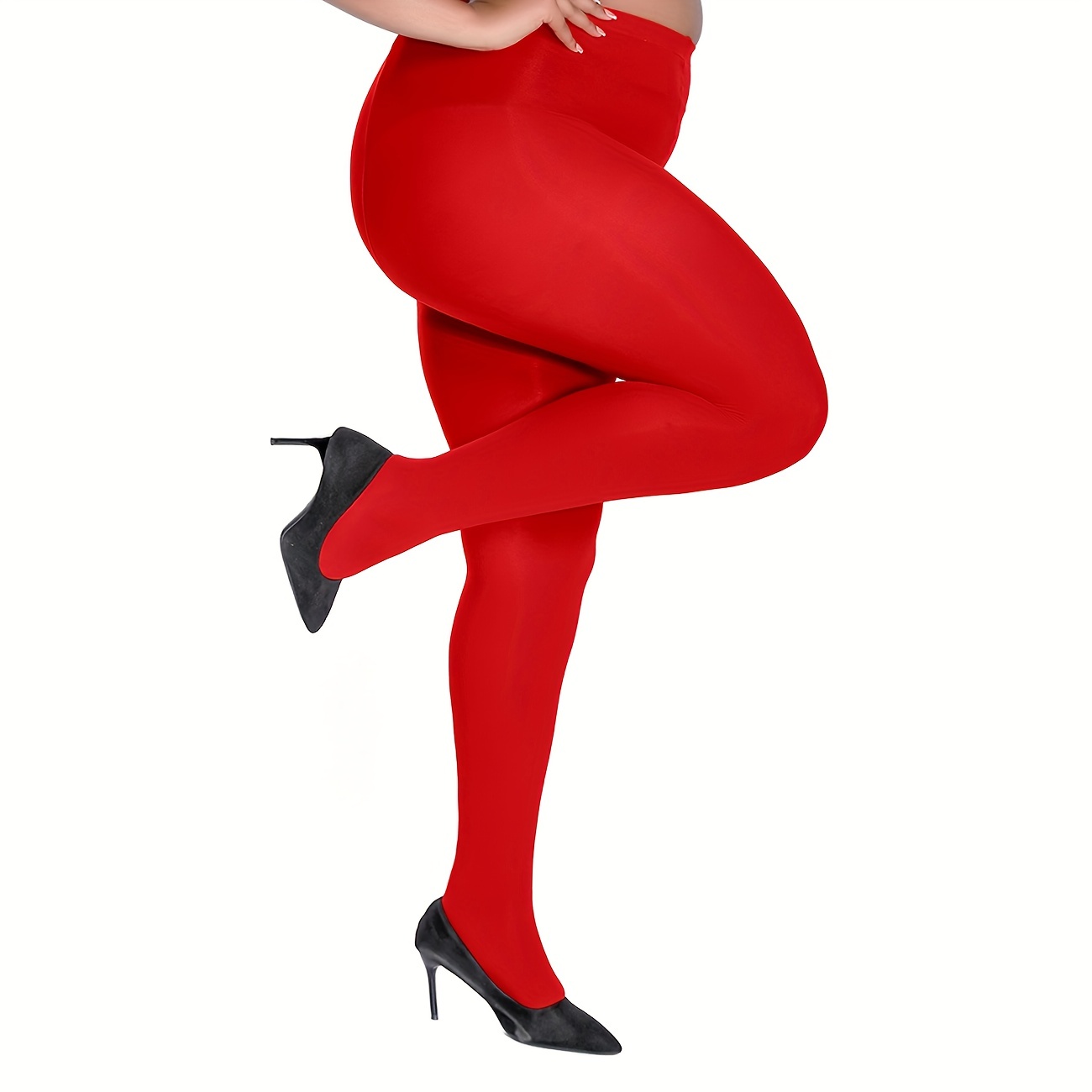 Ultra Plus Size Tights for Women Up To 6x, Semi Opaque Control Top Nylon  Pantyhose,High Waist Fashion Stockings
