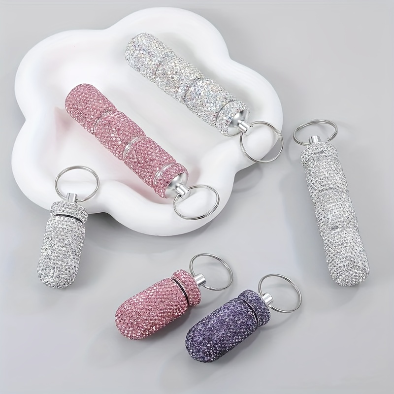 Rhinestone Q-tip Travel Case Bling Bedazzled Reusable Purse Cotton Swab  Container Gift Idea Small Stocking Stuffer Gifts 