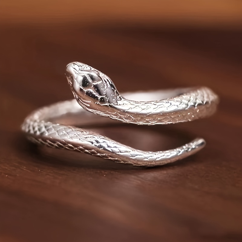 Silver Snake Ring - Temu