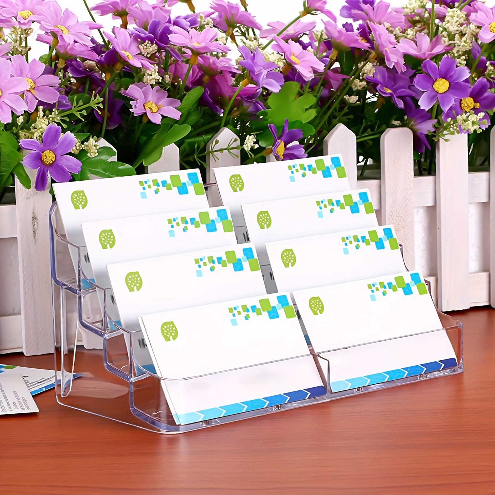 Vertical Business Card Box 4 Layers - Holds 80 Cards/Layer - Counter Display