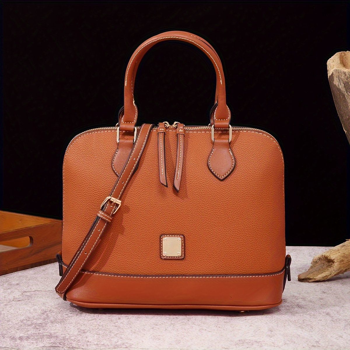 Luxury Color Contrast Handbag Satchel Bag