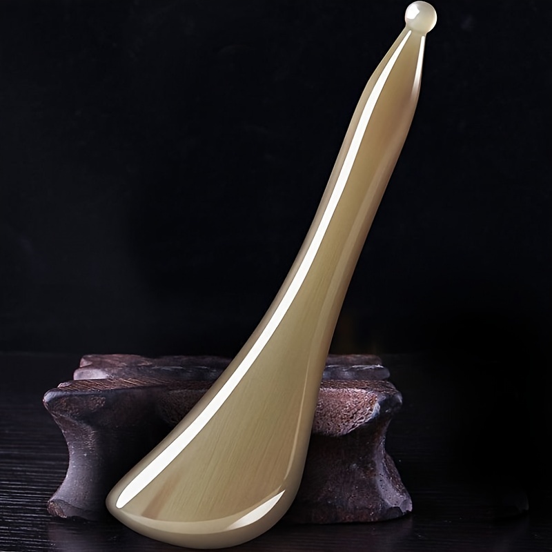 Natural OX Horn Gua Sha Board & Face Lift Massage Stick Set
