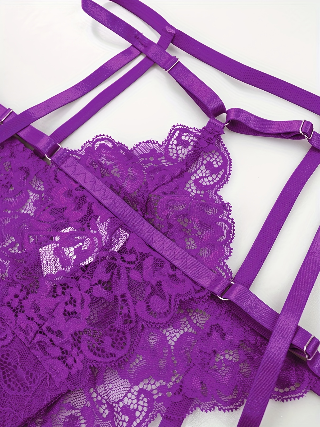 Purple Lace Lingerie, Sexy Lingerie Set, Lingerie With Garter Belt, Cheeky  Lingerie Set, Violet Lingerie, Purple Underwear, Sheer Lingerie -   Sweden