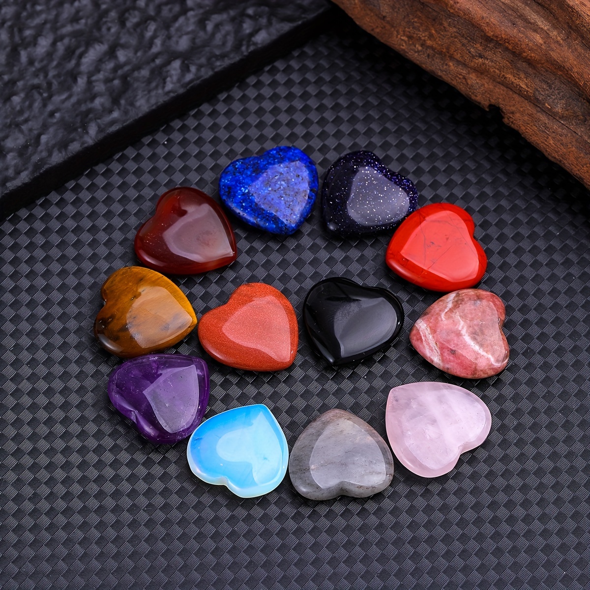 Chakra Heart Stones Natural Heart Shaped Love Gemstones - Temu