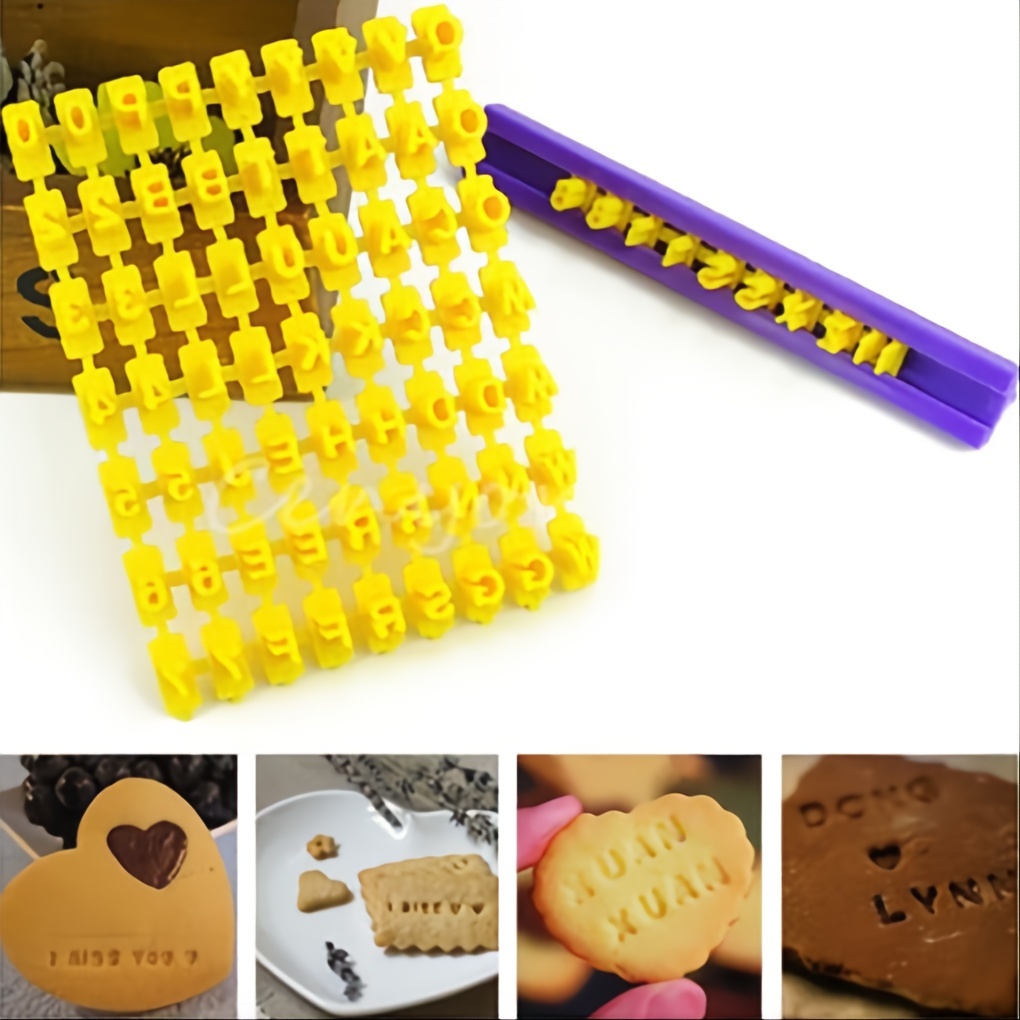 40 Pc Set Alphabet Number Letter Fondant Cookie Cutters 