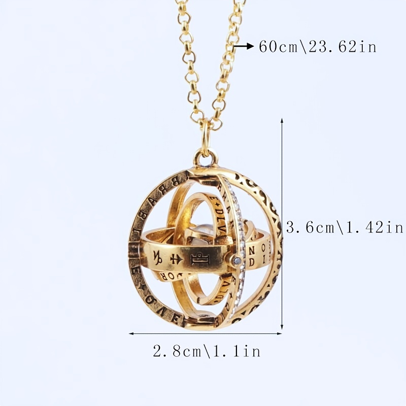 Astronomical Sphere Projection Necklace Says Love In 100 - Temu