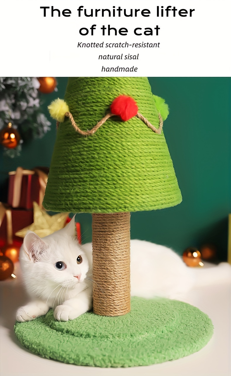 Green Natural Sisal Rope Diy Christmas Tree Cat Scratching - Temu