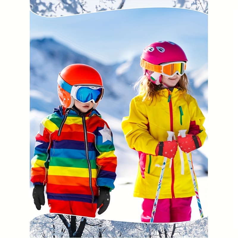 Kids Waterproof Winter Gloves Warm Snow Gloves Boys Girls Ski