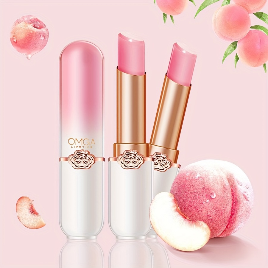 

Peach-flavored And Fruity Lip Balm, Long-lasting Moisturizing And Nourishing Lip Gloss In Autumn And Winter, Full Jelly Lipstick, Care For Your Lips, Gift For Women Contain Plant Squalene