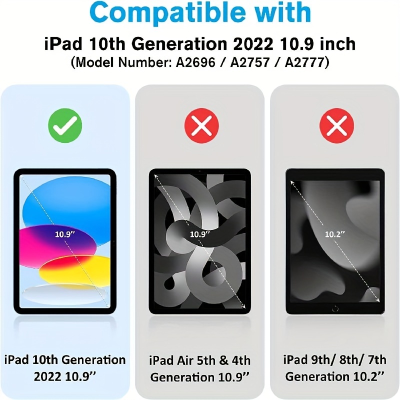 Comprar Protector de pantalla de vidrio templado para Apple Ipad Air 5, 4,  2022 Pro, 11, 2018, 9,7 pulgadas, Ipad 10,2, 6. ª y 5. ª generación, 2 uds.