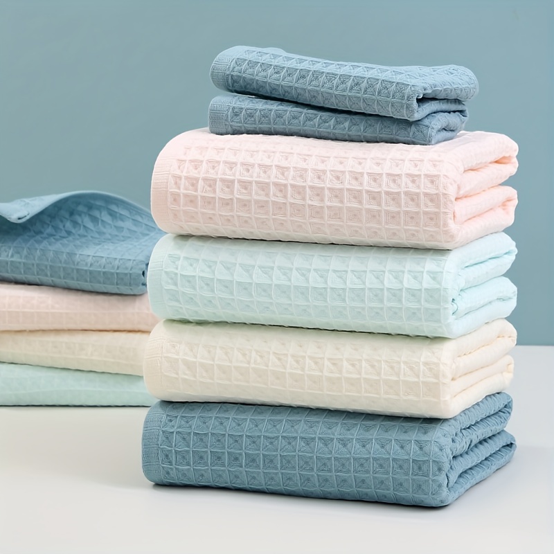 Bath Sheets Towels Waffle Weave Bath Towels Sets - Temu