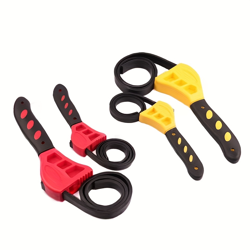 Oil Filter Strap Wrench-8 Inch Multifunctional Strap Wrench Rubber Belt  Spanner Wrench Oil Filter Wrench (yellow)