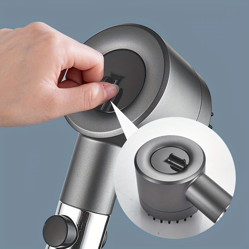 high pressure handheld shower   with massage spray sleek black abs material fit   pressure filtered   for luxurious shower experience shower head and hose set details 7