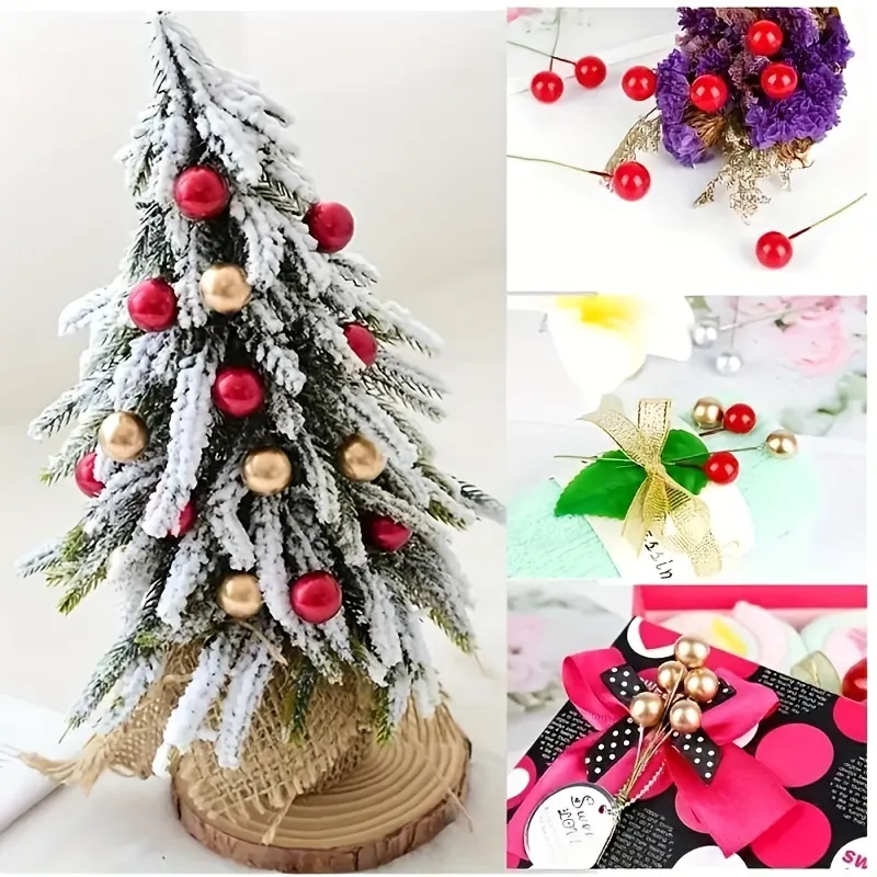 100/150個、お祝いのクリスマス装飾、人工ヒイラギベリーワイヤーバンドルガーランドリース、自宅、パーティー、シーンの装飾に - 完璧なクリスマスオーナメントとホリデーアクセサリー  - Temu Japan