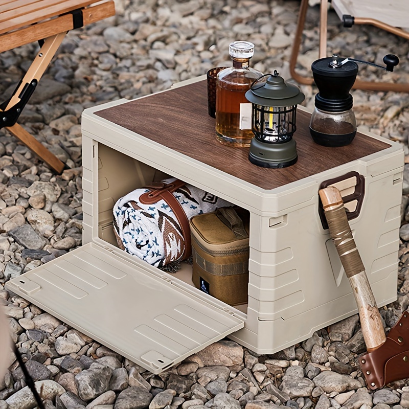 Foldable Storage Box Camping Portable Storage Box Wooden - Temu