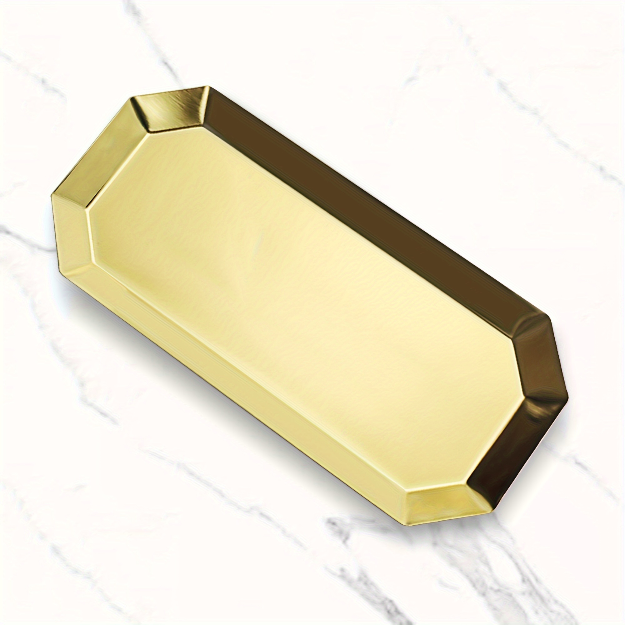 Stainless Steel Tray Cosmetics Jewelry Storage Tray Tray Snack Plate Home Decoration Plate Multi-functional Creative Storage Plate (non-food Contact)