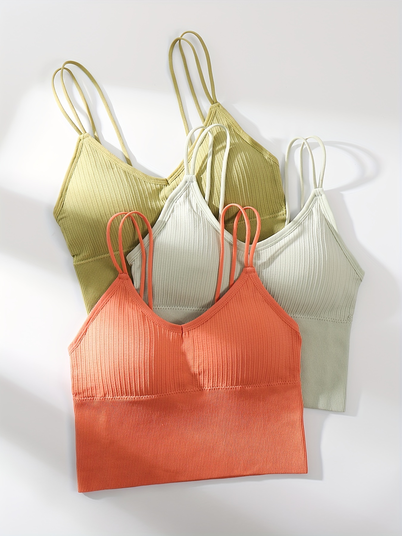 Padless Comfortable Sports Bras Cross strap Assorted Color - Temu Canada