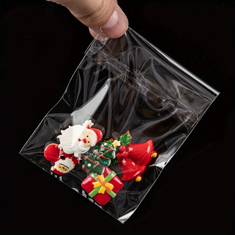 100 piezas de Bolsas de celofán autoadhesivas transparentes, bolsas de  plástico, bolsas para joyeria, bolsas para productos. (Tamaño 9), Moda de  Mujer